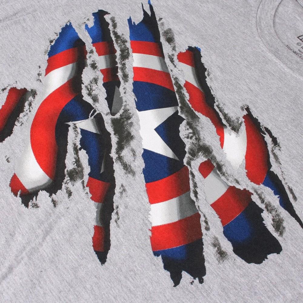 Captain America Mens Torn T-Shirt