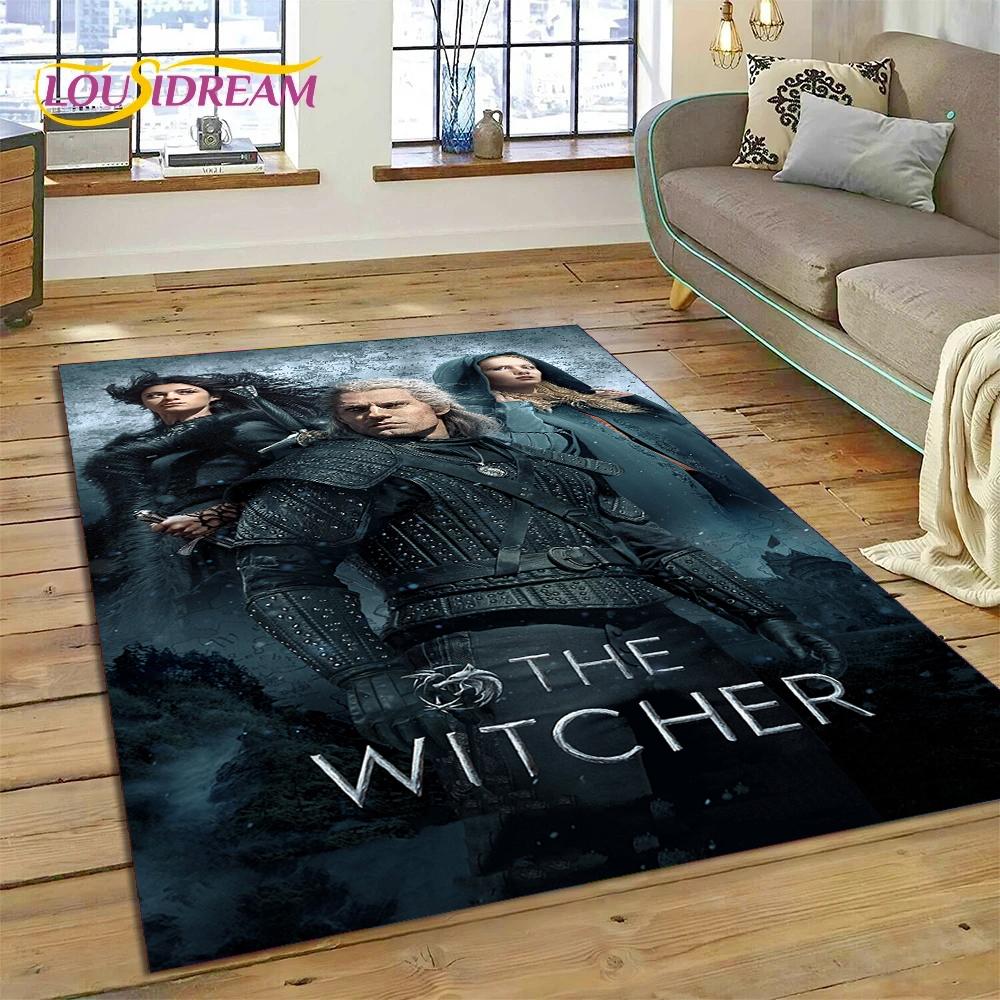 Ковер The W-Witcher 3 Game Wild Hunt для гостиной, спальни, домашнего декора, нескользящий коврик-подстилка для декора дивана, прихожей