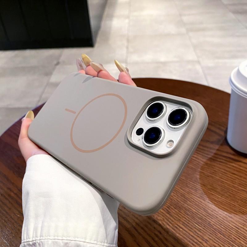 Роскошный оригинальный чехол из жидкого силикона для iPhone 16 15 14 13 12 11 Pro Max Plus Для Magsafe Магнитная беспроводная зарядка Мягкая крышка