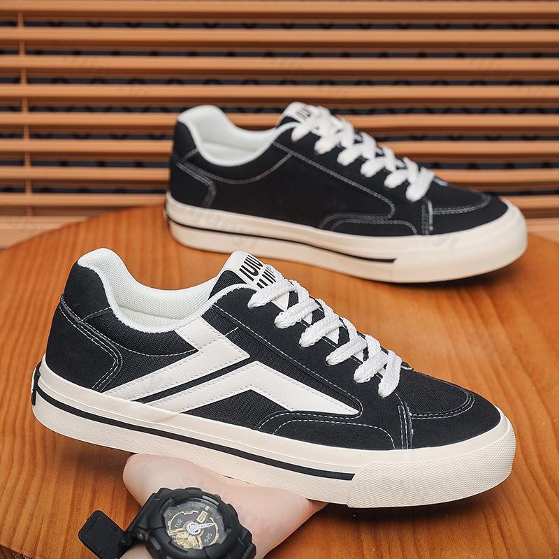 Мода Модный тренд Универсальные низкие повседневные парусиновые туфли для мужчин 2025 Осень Новинка Нишевый дизайн Удобные Нескользящие Кроссовки на шнуровке