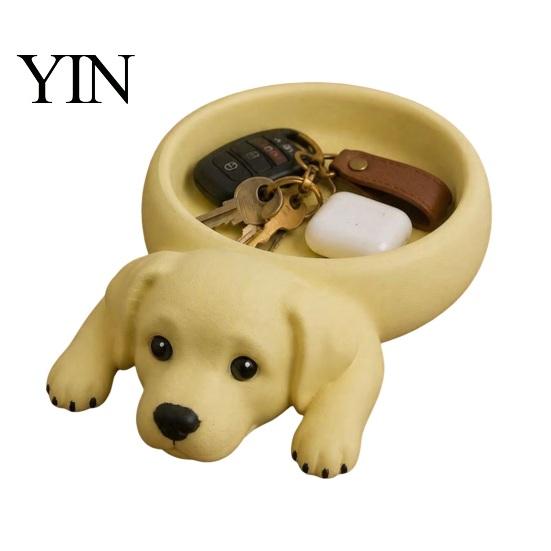 Decorative Storage Box 3D Printed Labrador Dog Tray, Cute Puppy Key Holder Decor, Compact for Small Spaces Shaped Catchall Bowl Entryway Bedroom