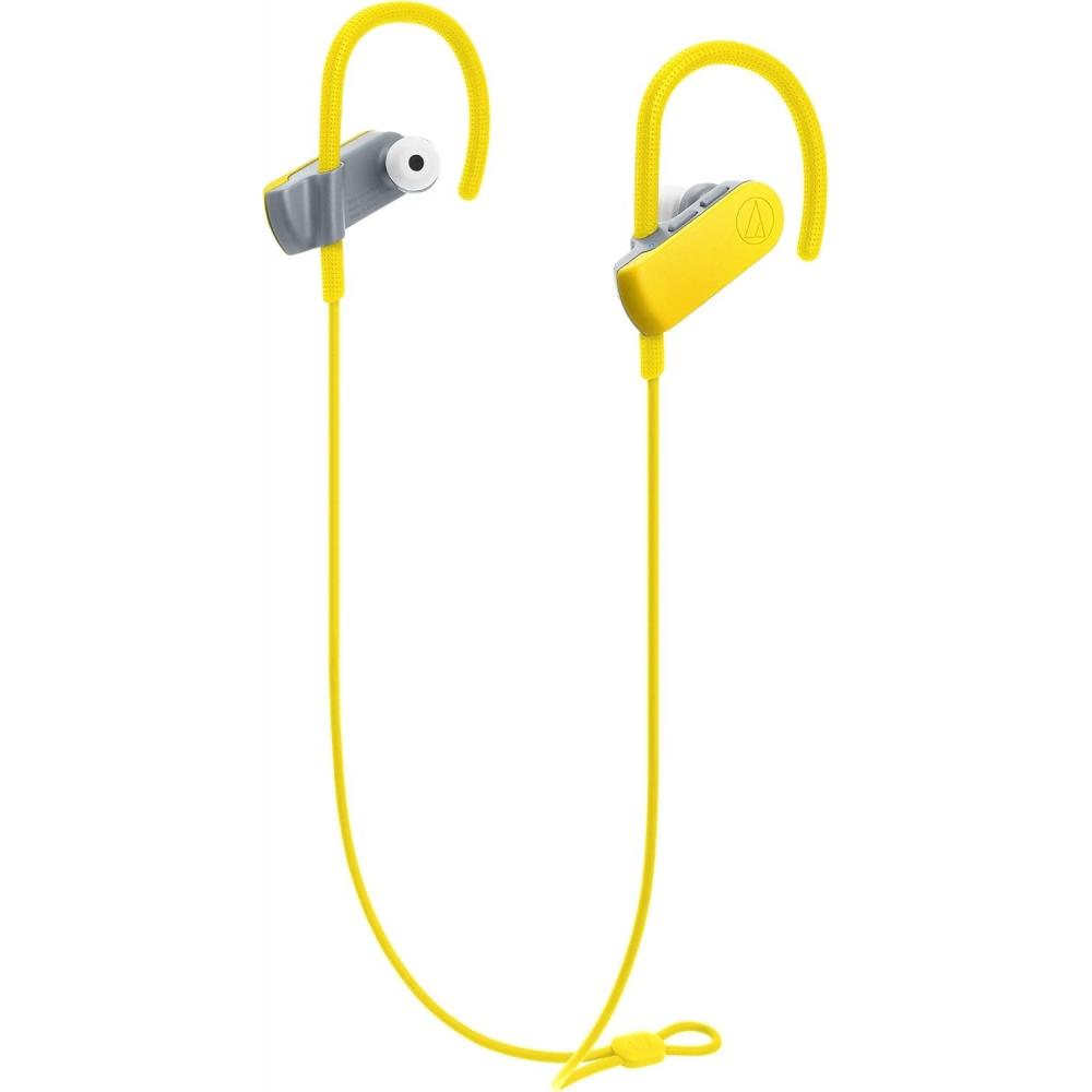 Audio Technica Sonicsport Wireless Earphones Waterproof Sports Bluetooth With Remote Control Mic Butterfly Yellow Ath Sport50bt Yl Butterfly Yellow