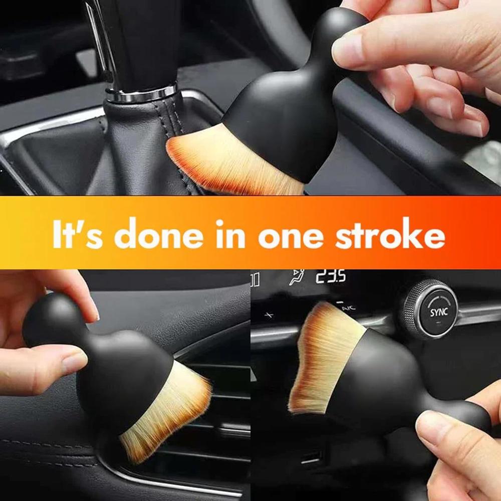 Woobrooch Brush Car Interior Detailing Brush Cleaning Tools Dust Sweeping Soft Brush for Car, Home, Office, Computer