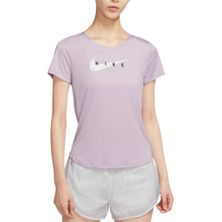 Nike Женская футболка Swoosh Dri Fit Светло-фиолетовая DN4557-576
