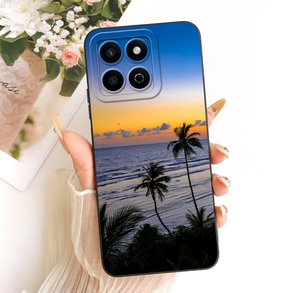 Чехол для Honor X7C ALT-LX2 Роскошные Цветы Новый Конфетный Расписной Чехол Мягкий ТПУ Чехол для Телефона Для Honor 200 Smart 200Smart HonorX7C Сумки