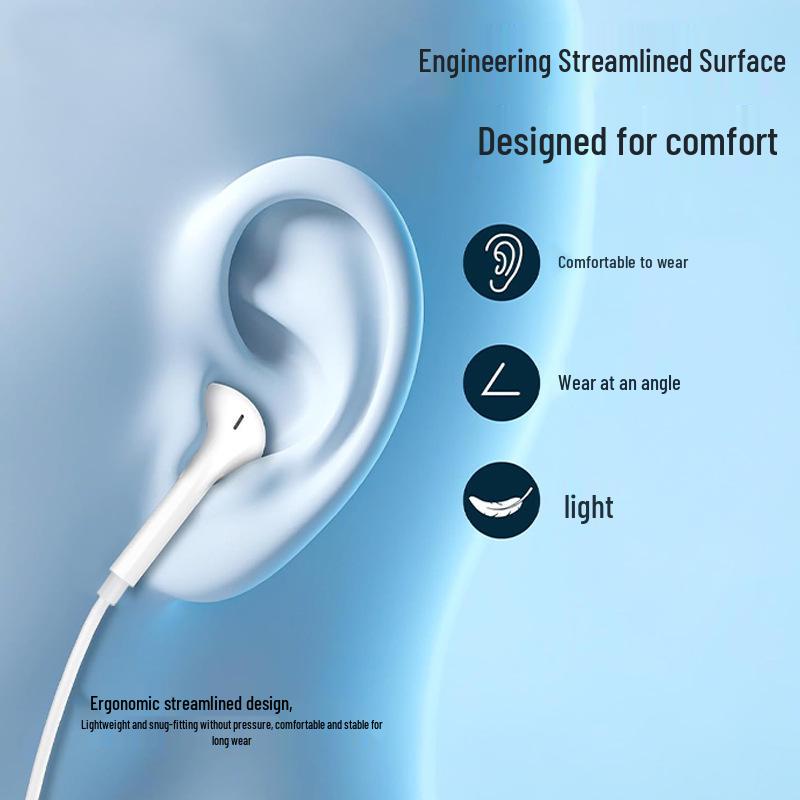 Проводные наушники-вкладыши Type-C с мощными басами и микрофоном для Apple 15 и Huawei