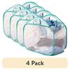 4 Pack Collapsible Pop Up Laundry Hamper Mesh Basket Ventilated Heavy Duty Carry Handles Storage Solution Clothes Toys Household
