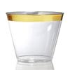 50pcs Plastic Cup 9 Oz Hard Disposable Cup Transparent Glass Party Camping