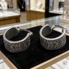 Модные серебряные ретро серьги с цветочным узором для женщин, модные простые ретро серьги, ювелирные изделия, противоаллергические, аксессуары для вечеринок