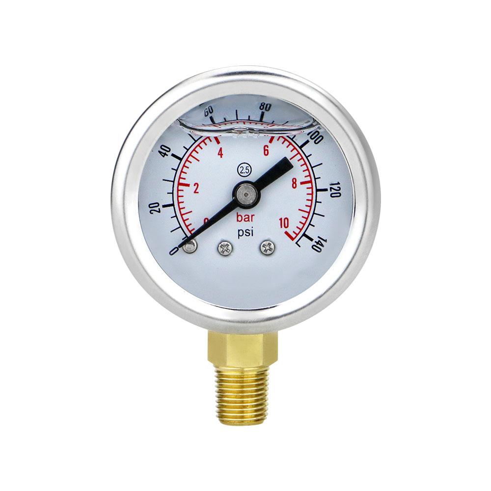 Mairuikesi Glycerin Filled Pressure Gauges manomete 40mm 1/8 Thread Connection Stainless Steel Case hydraulic oil filling meter