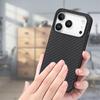 For iPhone 17 Pro Case Carbon Fiber Texture PU+PC+TPU Phone Back Cover