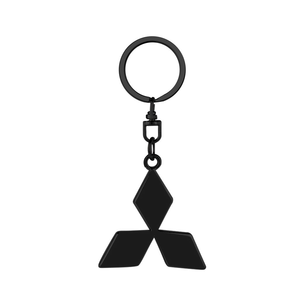 3D Metal Leather Car Styling Emblem Keychain Auto Key Rings for Mitsubishi Lancer 10 Xpander Pajero 4 Montero V73 Evolution Evo