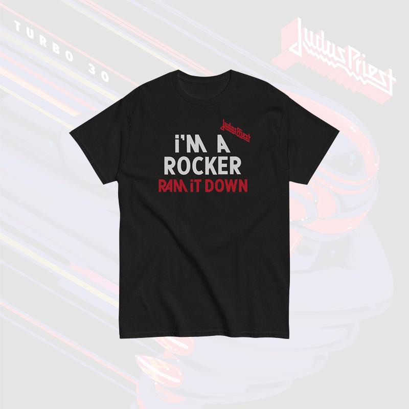 Мужская летняя хлопковая повседневная футболка с круглым вырезом, с графическим принтом JUDAS PRIEST, в стиле классического рока, хэви-метал, мужской рок-топ с коротким рукавом