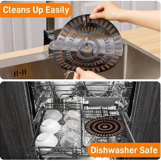 Thermochromic Silicone Induction Cooktop Protect Mat, 2 PCS Multifunctional Silicone Mat for Induction Cooktop (9.5 inches)