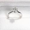 Bague Ringen Обручальные кольца с муассанитом цвета D 1,0 карат для женщин, ювелирные изделия из белого золота 18 карат, цвета стерлингового серебра 925 пробы
