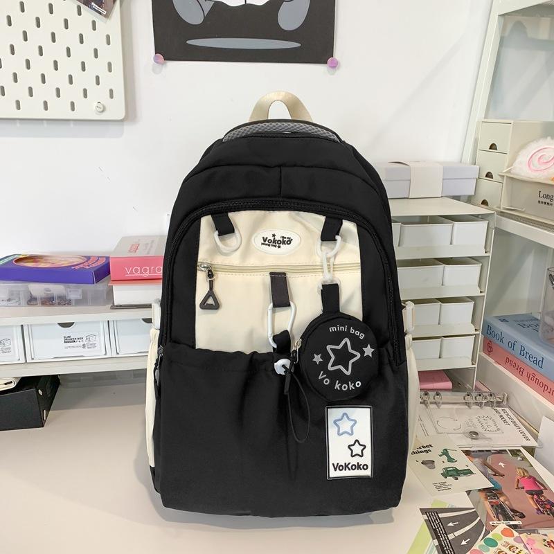 School Bag Cute Girl Backpack School Bag Female Star Junior High School Girls High School Students Large Capacity Popular Backpack Tide