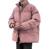 Men's Winter Thickened Cotton-Padded Jacket - Fashionable Loose Fit, Stand-Up Collar, Warm Bread Style
