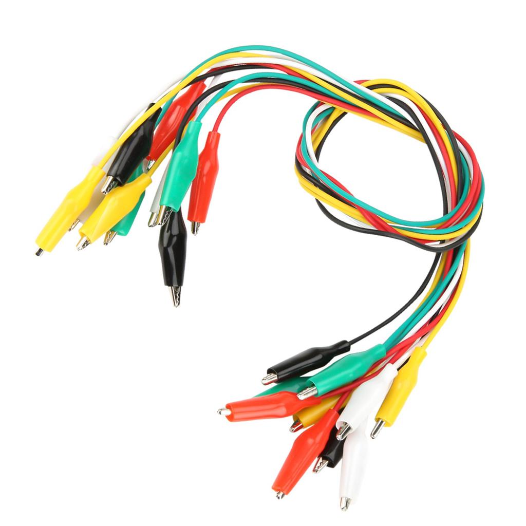 10pcs 50cm Crocodile Clip Number 35mm Double Ended Crocodile Clips Cable