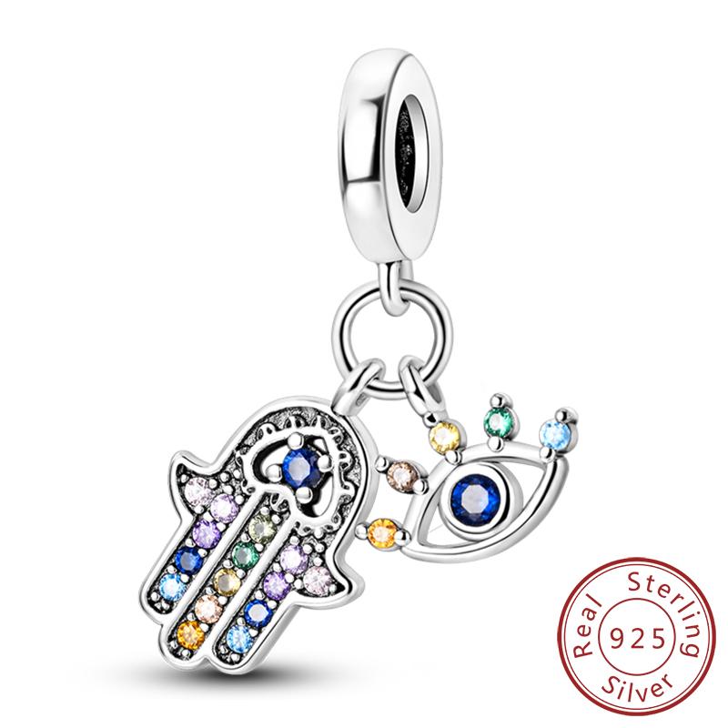 Медные Шармы Бусины Глаз Дьявола Крест Ангел Шармы Подходят для Оригинальных Браслетов-Шармов Подвески Изысканное Изготовление Ювелирных Изделий Своими Руками Для Женщин