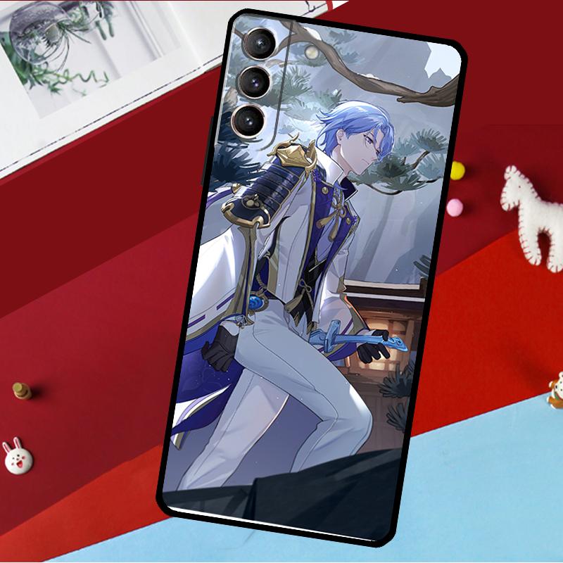 Чехол Genshin Impact Kamisato Ayato для Samsung Galaxy S26 S25 S24 S21 S22 S23 Ultra S10 Plus S20 FE S25 FE