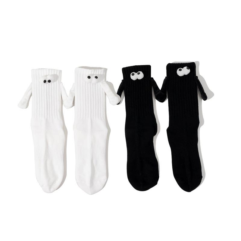 Men and Women Autumn and Winter Magnetic Suction Three Dimensional Handlehand Tube Cotton Socks
