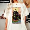 Модная футболка Tarot Cat Kawaii WoUnisex Футболка WoUnisex Футболка с милым рисунком с рисунком Футболка с коротким рукавом WoUnisex Плюс Размер s