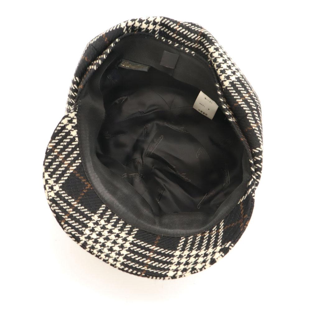 Borsalino Сделано в Италии шерсть Гусиная лапка Кепка Черная серия Женская Б/У