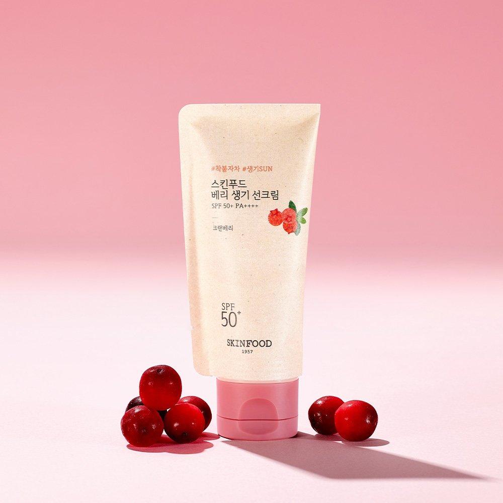 Skinfood [Веганский/смешанный чай] Солнцезащитный крем Berry Vitality 50 мл SPF50+ PA++++ бесплатно (2 дополнительных 15 мл)
