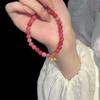 Lily of The Valley Bracelet Women's Light Luxury Temperament Synthetic Red Stone Sweet Girl Chinese Style Bracelet