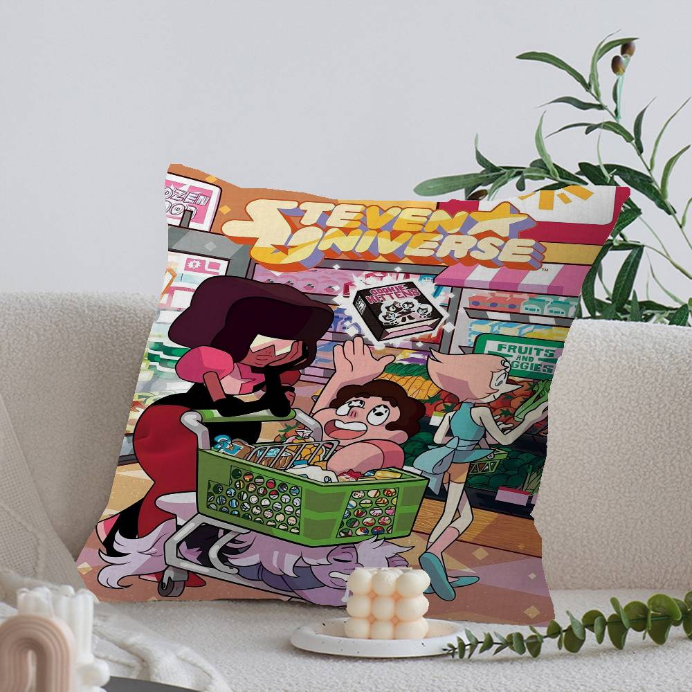 Cartoon Steven Cute Universe Cushion Cover Car Throw Pillow Case For Sofa Car Christmas Gift 40X40Cm 45X45Cm
