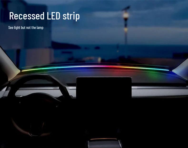 Цветной акриловый ветрозащитный экран звукоизолирующий свет: Управление через приложение, без проводов, для украшения автомобиля.