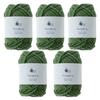Raw Wool Acrylo Extra 50g Made In Pack of 5 Yarn, L, Thick, (approx. 55m), Japan, (15. Green)