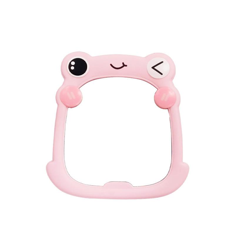 Frog Makeup Mirror Cartoon Fun Student Desktop Folding Wall Hanging Beauty Makeup Mirror Desktop Single-sided Princess Mirror