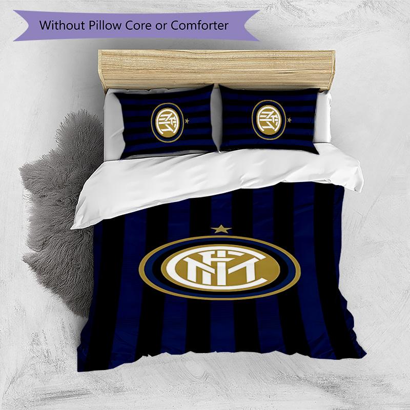 3pcs I-Internazionale Milano (8) Design Cover Set - HD Printed Bedding with 1 Cover and 2 Pillowcases - Perfect for Home and Dorm Decor