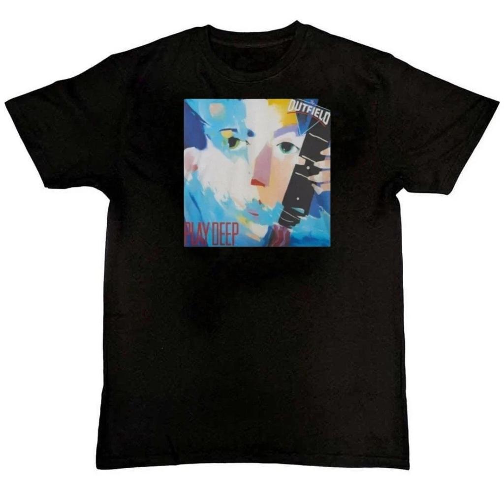The Outfield Play Deep Rock Band Graphic Print Unisex 100% Cotton T-shirt Mens Tees Top