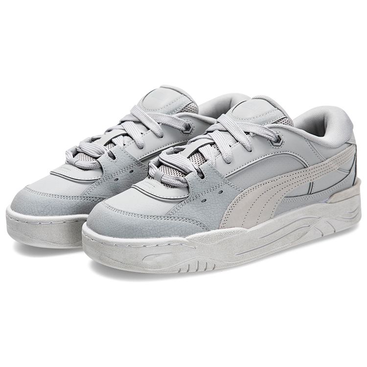 Puma 180 Кожа Ткань Синтетическая кожа Низкие кеды Унисекс Кеды Серый 390738-01