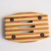 Square Drainer Bamboo Soap Holder Durable Soap Tray  Home