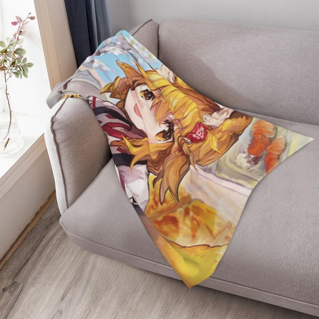 The Helpful Fox Senko-San 1 Throw Blanket Anti Shedding Soft Fuzzy Blanket for Home