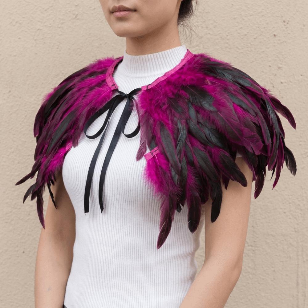 Adjustable Feather Shrug Shawl Luxury Shoulder Fake Collar Fashion Feather Shawl Prom