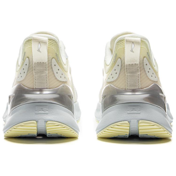 Li-Ning Удобные Универсальные Амортизирующие Упругие Износостойкие Низкие Повседневные Кроссовки для Бега Женские кроссовки Молочно-белые ARHV022-5