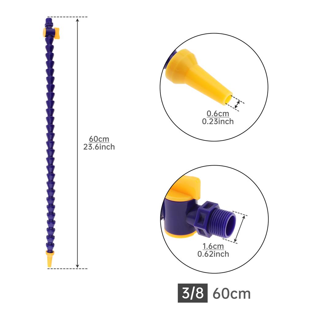 1/2 3/8 1/4 PT резьба пластиковая круглая насадка гибкая трубка водяного масляного охлаждения 50/60 см для станков с ЧПУ / фрезерования с переключателем, шланг для масляного охлаждения