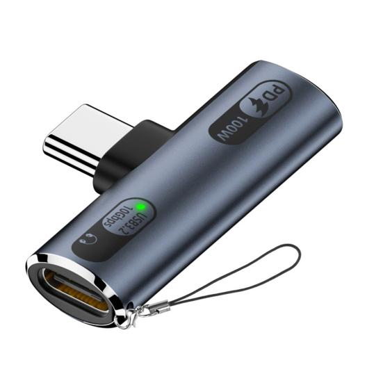 Адаптер для наушников типа C, аудиоразветвитель PD 100 Вт для Xiaomi, чип передачи данных 10 Гбит/с, микрофон, поддержка быстрой зарядки, USB-адаптер для Samsung