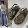 Fashion Women Platform Sandals Flat Flip Flops Summer Beach Sexy Casual Shoes Ladies Shoes  Fashion Woman Black Sandals