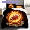 Burning ball Pattern Bedding Quilt Set Quilt Cover Pillowcase Home Decoration Birthday Gift (1 * duvet cover + 2 * pillowcase, without core)