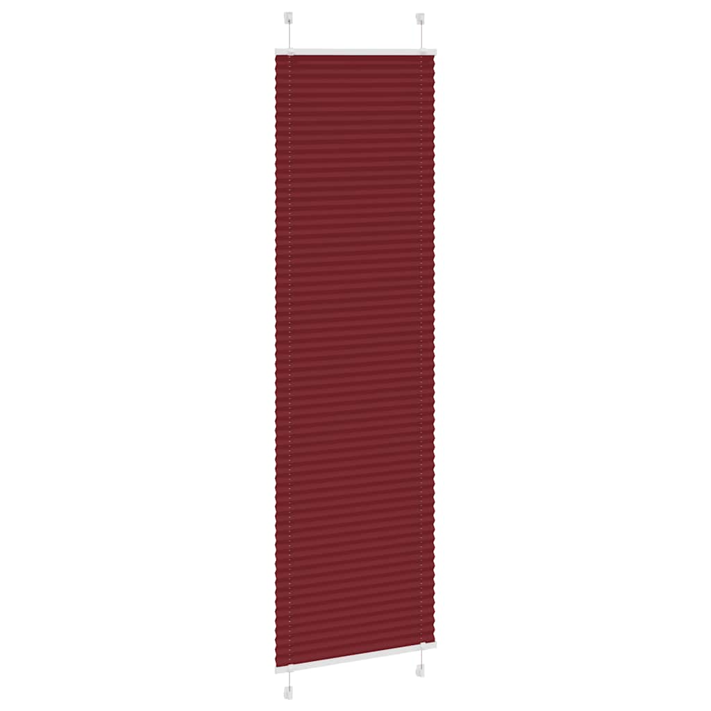 Roleta Plisowana Bordowy Czerwony 65X200 Cm Szerokość Tkaniny