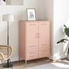 VidaXL Buffet Haut, Armoire avec Pieds et Compartiments, Placard avec Porte, Organisateur de Salle de Séjour, Rose 843109