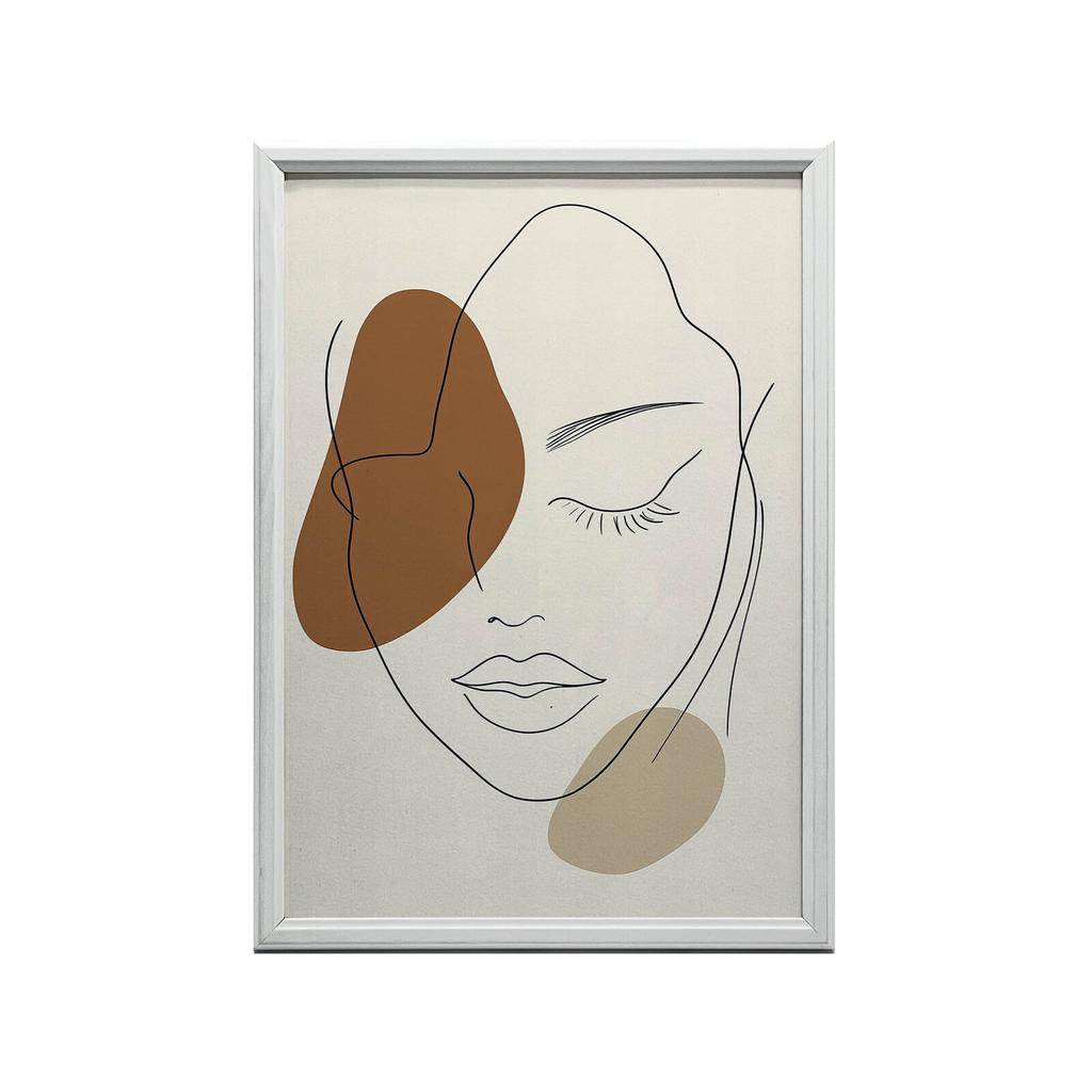 Calm Femininity In Line Calm Femininity In Line, 30X40 Cm, Dark Brown Wooden Frame, 230 Gsm Matte Paper