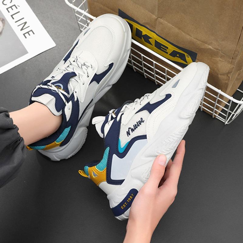 New Sports Shoes for Men Spring Summer Breathable Versatile Platform Running Sneakers Trendy Wear-resistant Tennis Training Shoe