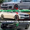 LED White Light Gloss Black Car Front Bumper Kidney Grill Grilles For BMW 5 Series G30 G31 F90(M5) LCI 2020-2023 ABS Car Styling