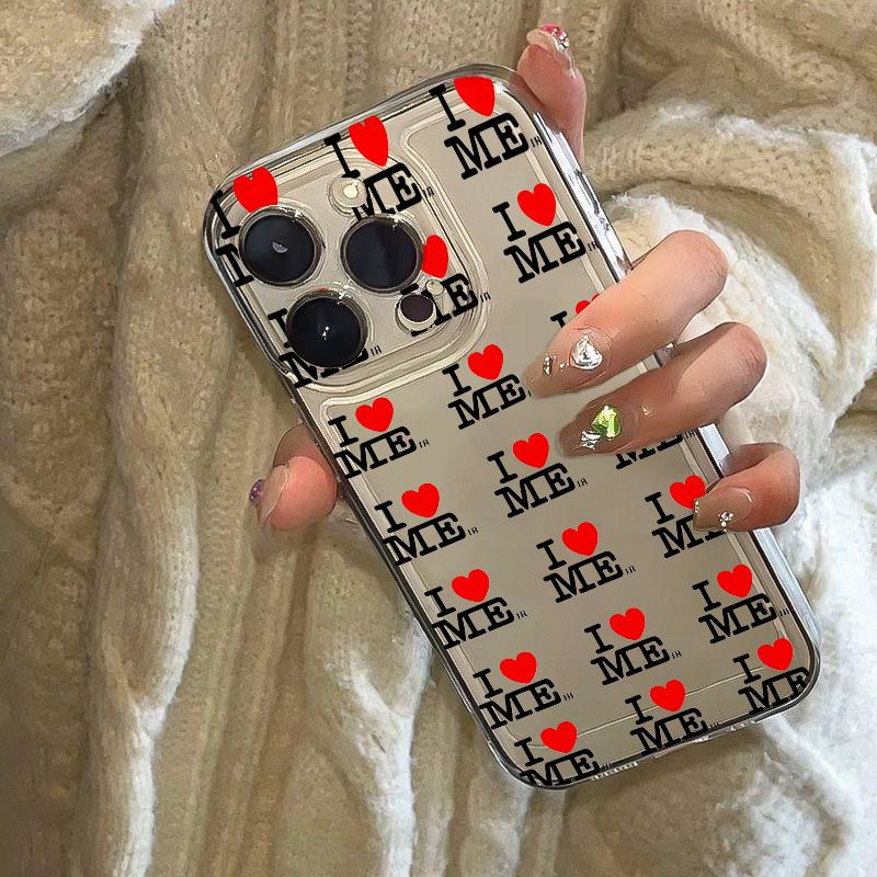 Я ЛЮБЛЮ СЕБЯ Чехол для телефона с поддержкой любви к себе Для iPhone 17 Air 16E 16 15 14 11 Pro Max Plus 13 12 Mini 8 7 X Прозрачный противоударный чехол